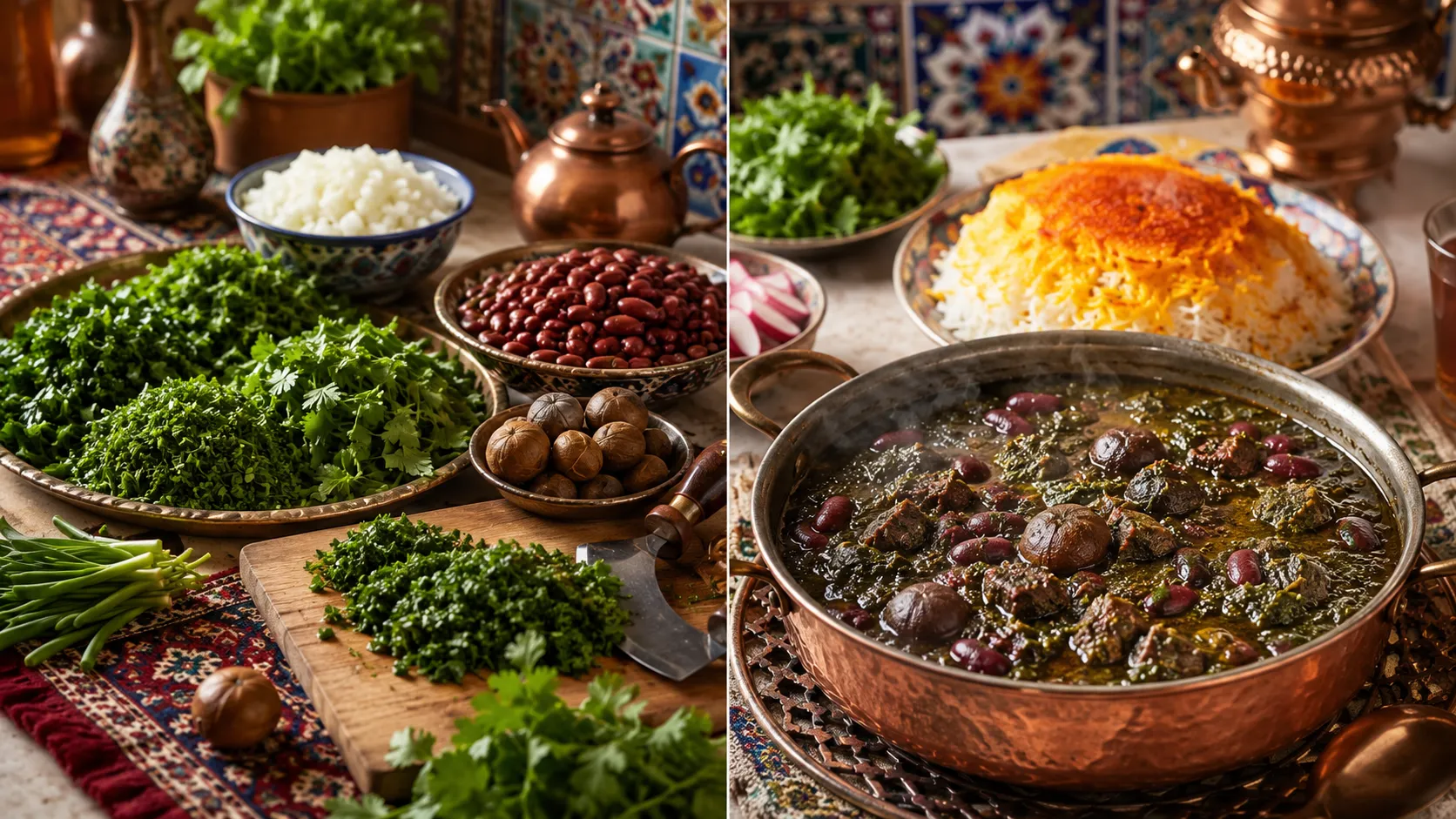 طرز تهیه قورمه‌سبزی جاافتاده و خوشمزه