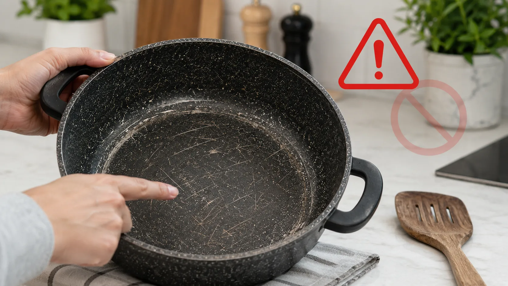 چرا نباید از ظروف گرانیتی خط‌وخش‌دار استفاده کنیم؟