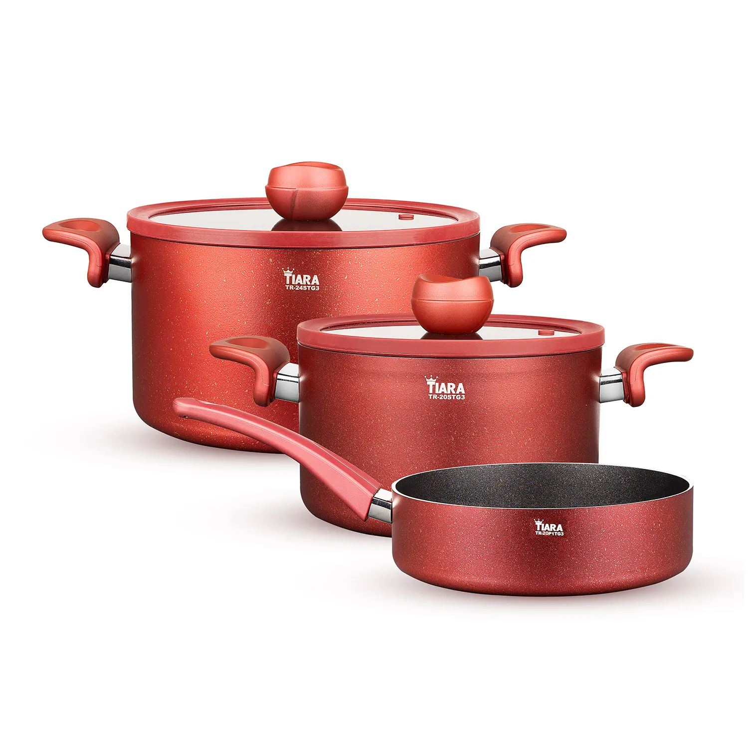 سرویس ۵ پارچه گرانیتی تیارا مدل Selin-Red